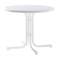 Sieger Boulevardtisch weiß Stahl H/D: ca. 72x86 cm Boulevardtisch_Sieger - weiß (86,00/72,00cm) - Sieger