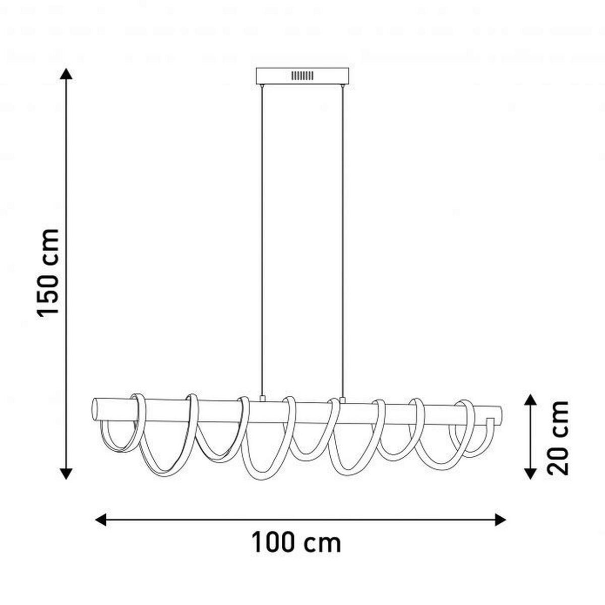 Näve Leuchten LED Pendelleuchte Belleza - weiß/schwarz (100,00/150,00/6,00cm) - Näve Leuchten