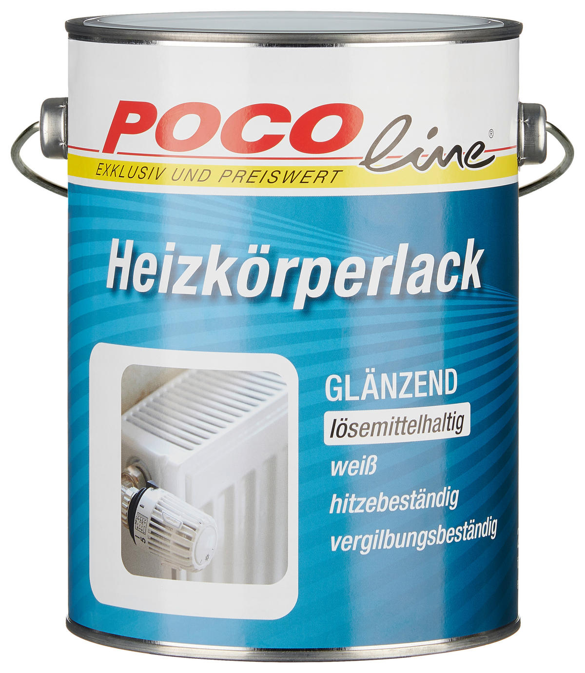 POCOline Heizkörperlack weiß hochglänzend ca. 2,5 l Heizkörperlack 2,5l - weiß (2,50l) - POCOline