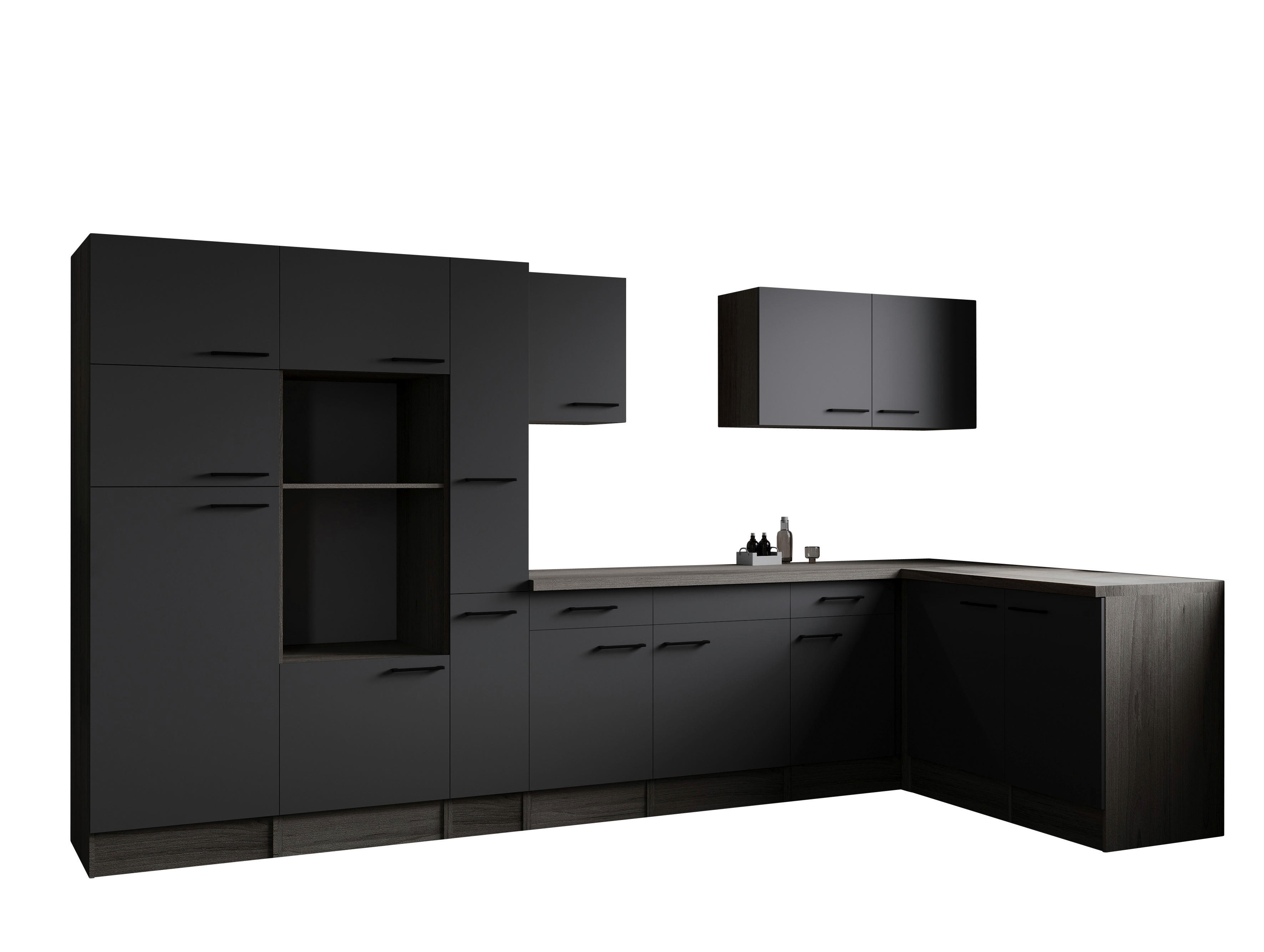 Winkelküche Oliver B/H/T: ca. 370x205x172 cm Oliver - Eiche/grau (370,00/205,00/172,00cm) - Respekta