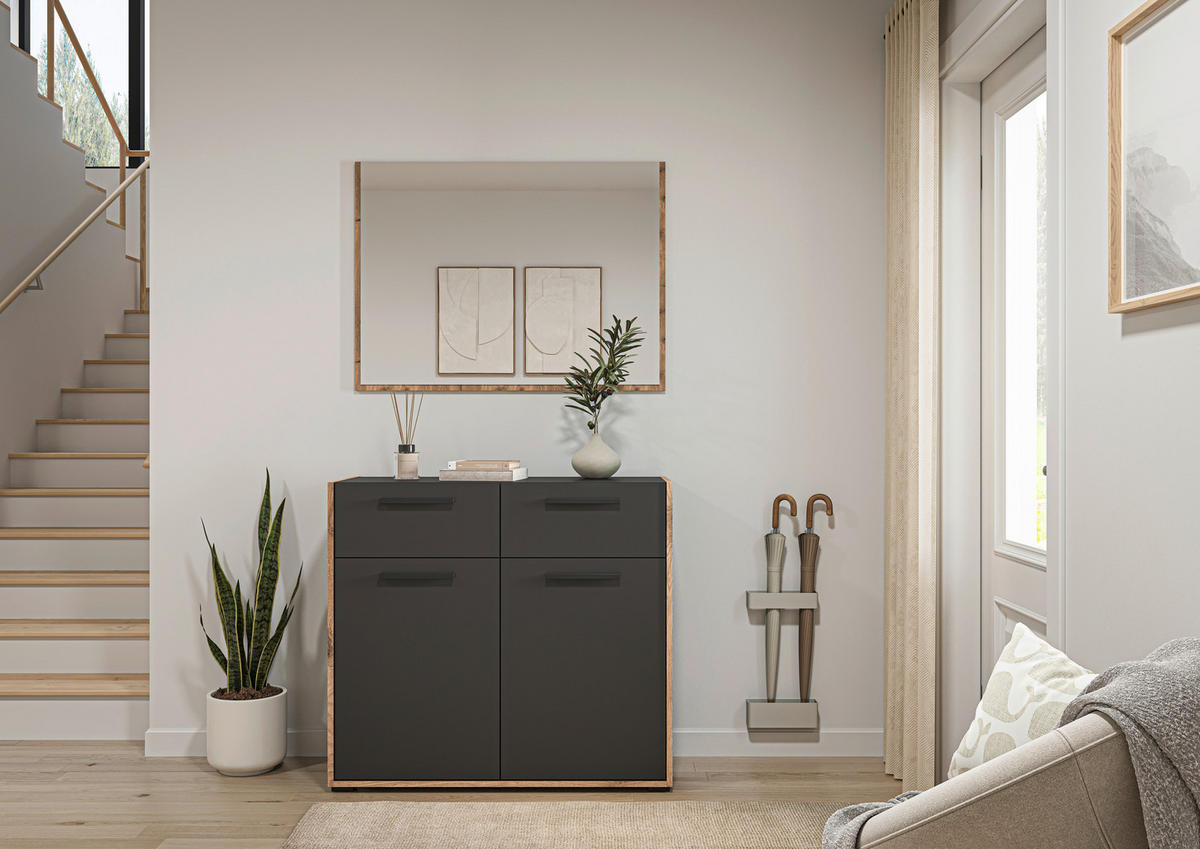 Garderobe Bueno Basalt Nox Oak Nachbildung B/H/T: ca. 95x189x37 cm Bueno - Basalt (95,00/189,00/37,00cm) - xonox.home
