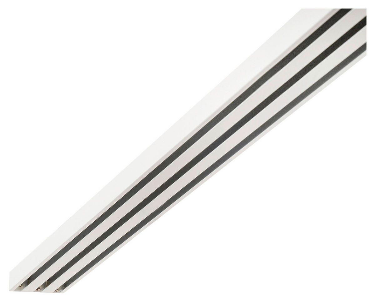 Gardinenschiene smart weiß Metall L: ca. 160 cm 3.0 Läufe smart - weiß (160,00cm) - ondeco