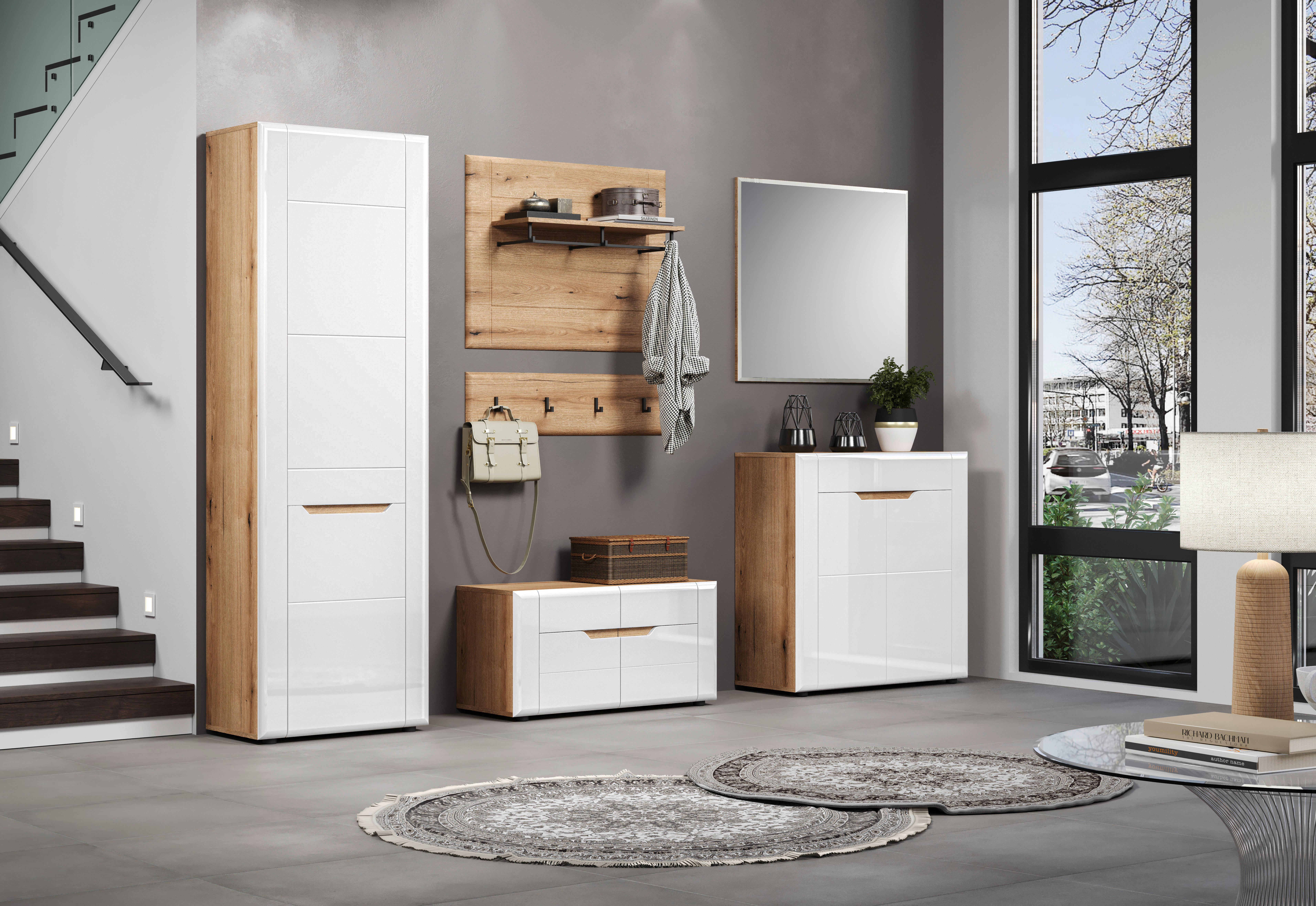 Thumbnail - Wandspiegel Marlon Eiche Evoke Coast Nachbildung B/H/T: ca. 91x80x2 cm