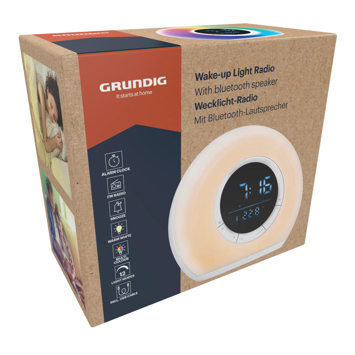 Grundig LED-Lichtwecker weiß LED-Lichtwecker - weiß (18,20/8,50/16,50cm) - Grundig