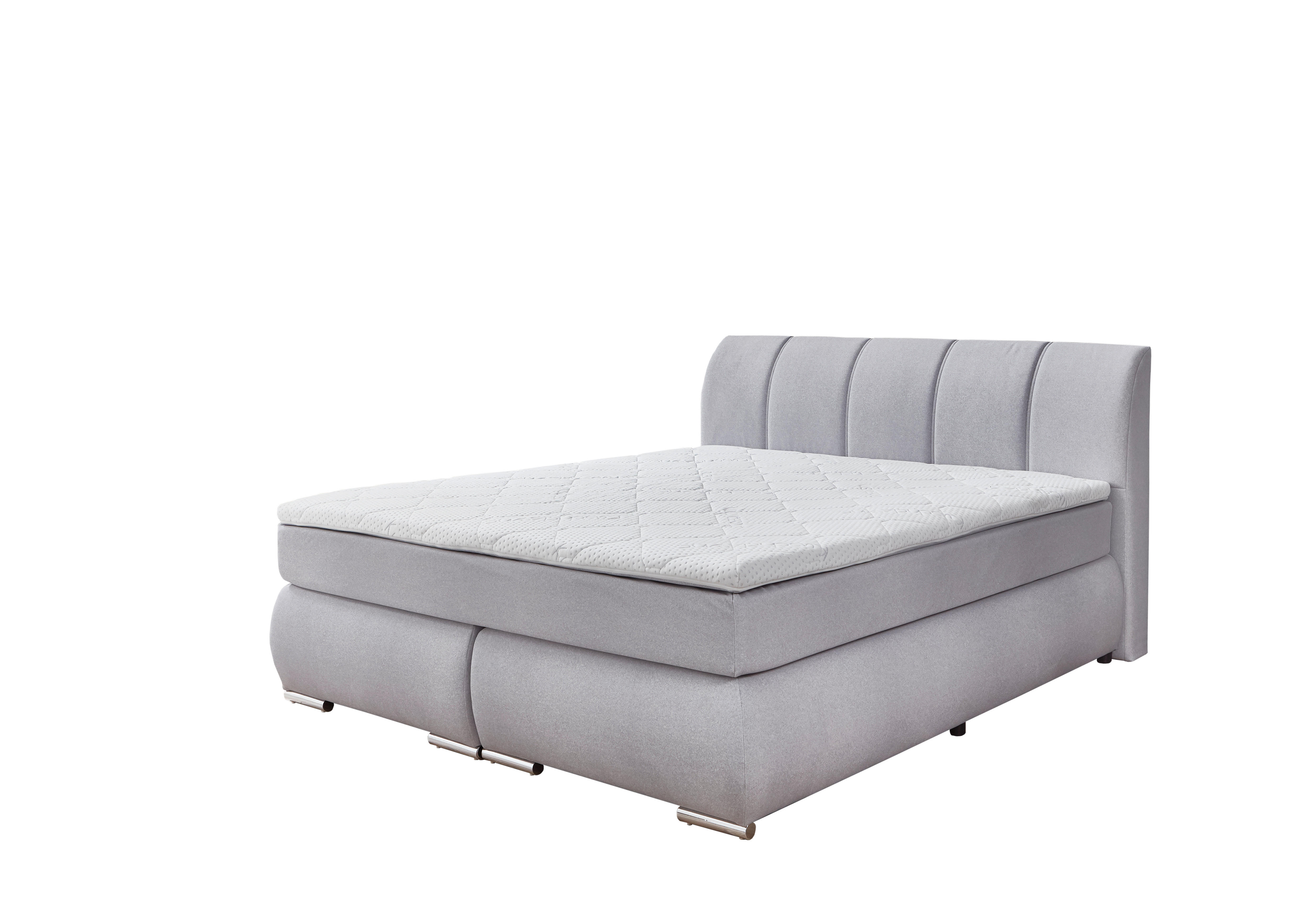 Boxspringbett Graz silber Liegefläche B/L: ca. 180x200 cm Graz - silber (188,00/108,00/218,00cm)