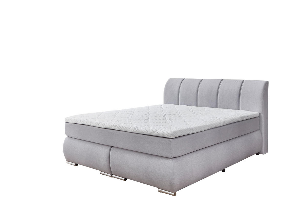 Boxspringbett Graz silber Liegefläche B/L: ca. 180x200 cm Graz - silber (188,00/108,00/218,00cm)