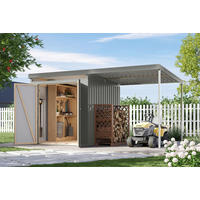 Karibu Gartenhaus Indra 2 grau B/H/T: ca. 206x213x206 cm Indra 2 - grau (206,00/213,00/206,00cm) - Karibu