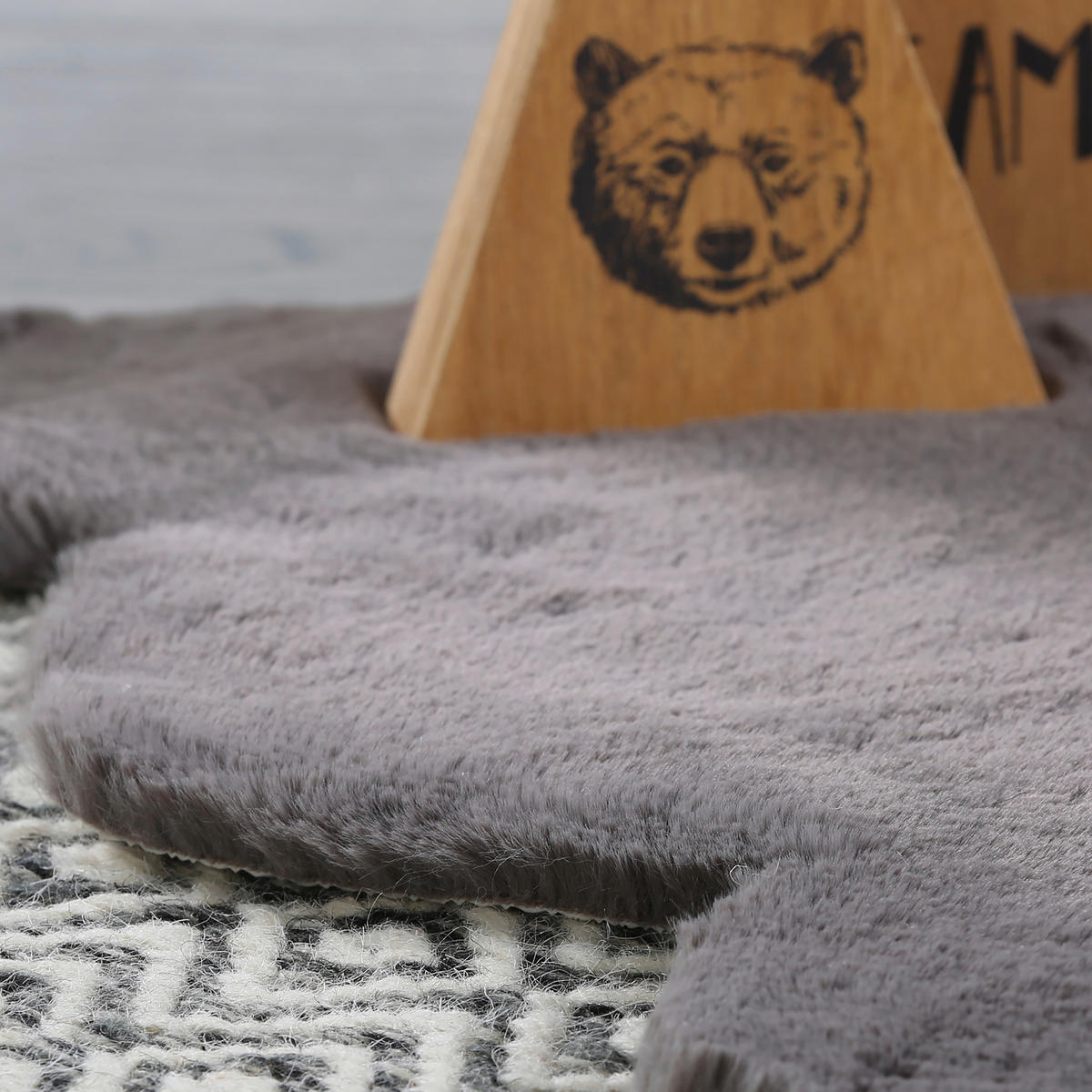 Obsession Teppich My Animal grau B/L: ca. 92x83 cm My Animal - grau (92,00/83,00cm) - Obsession