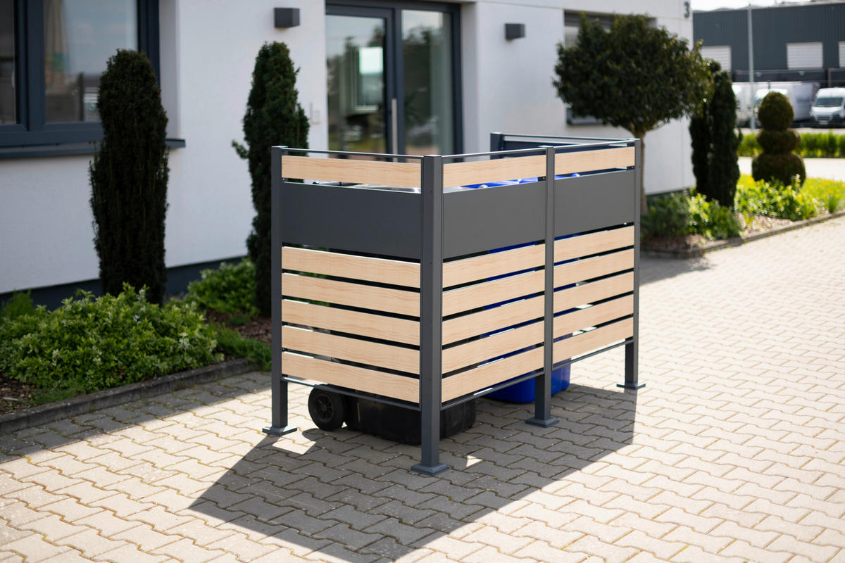 Westmann MülltonnenverkleidungBox Planum Box Planum - natur/anthrazit (90,00/170,00/120,00cm) - Westmann
