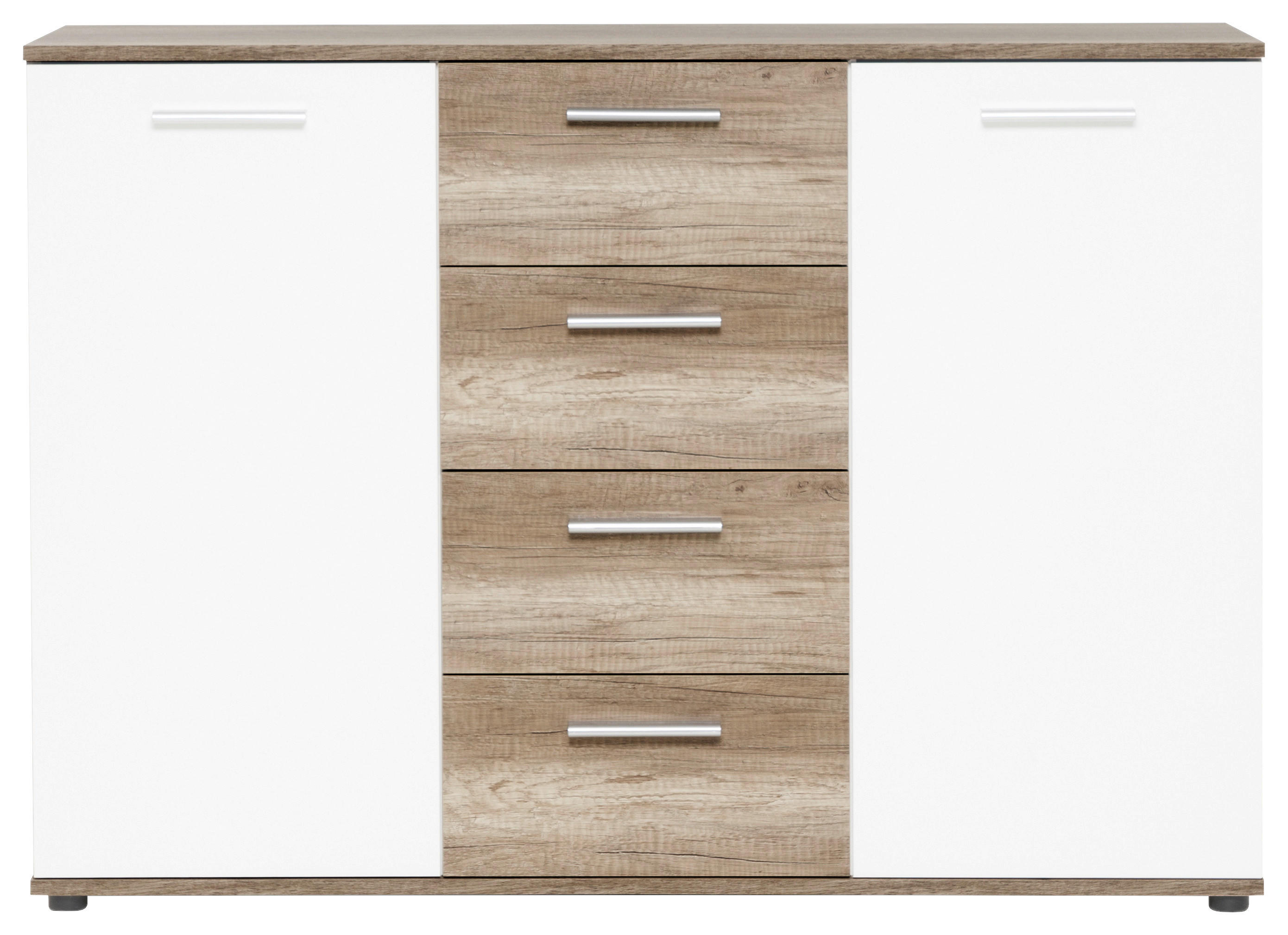Kommode Jacky 2 B/H/T: ca. 120x85x35 cm Jacky 2 - Eiche/weiß (120,00/85,00/35,00cm)