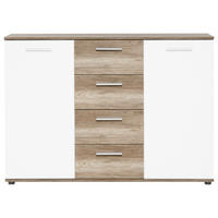 Kommode Jacky 2 B/H/T: ca. 120x85x35 cm Jacky 2 - Eiche/weiß (120,00/85,00/35,00cm)