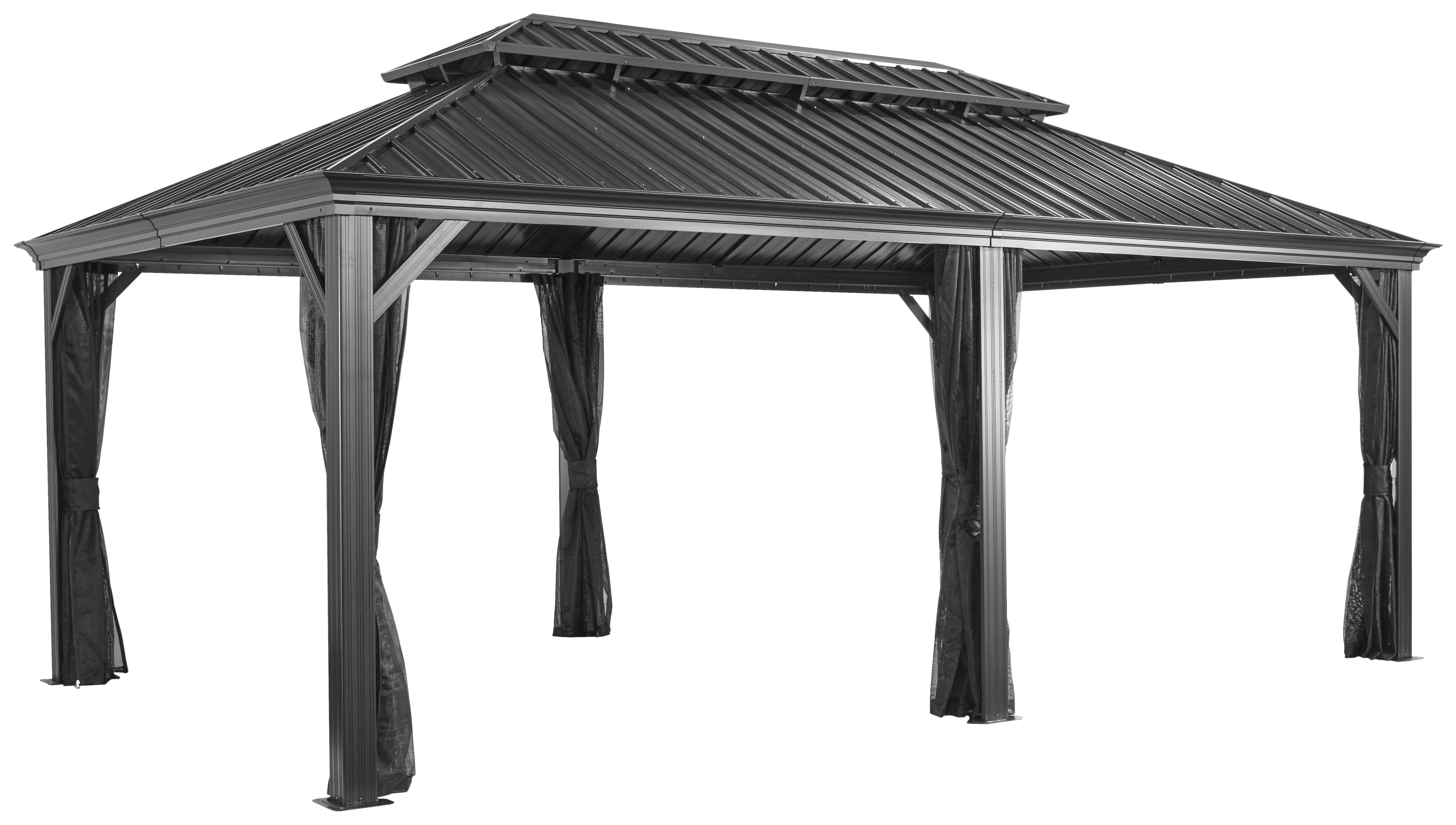 Sojag Pavillon Messina anthrazit Aluminium B/H/L: ca. 363x307x598 cm Messina - anthrazit (598,00/363,00/307,00cm) - Sojag