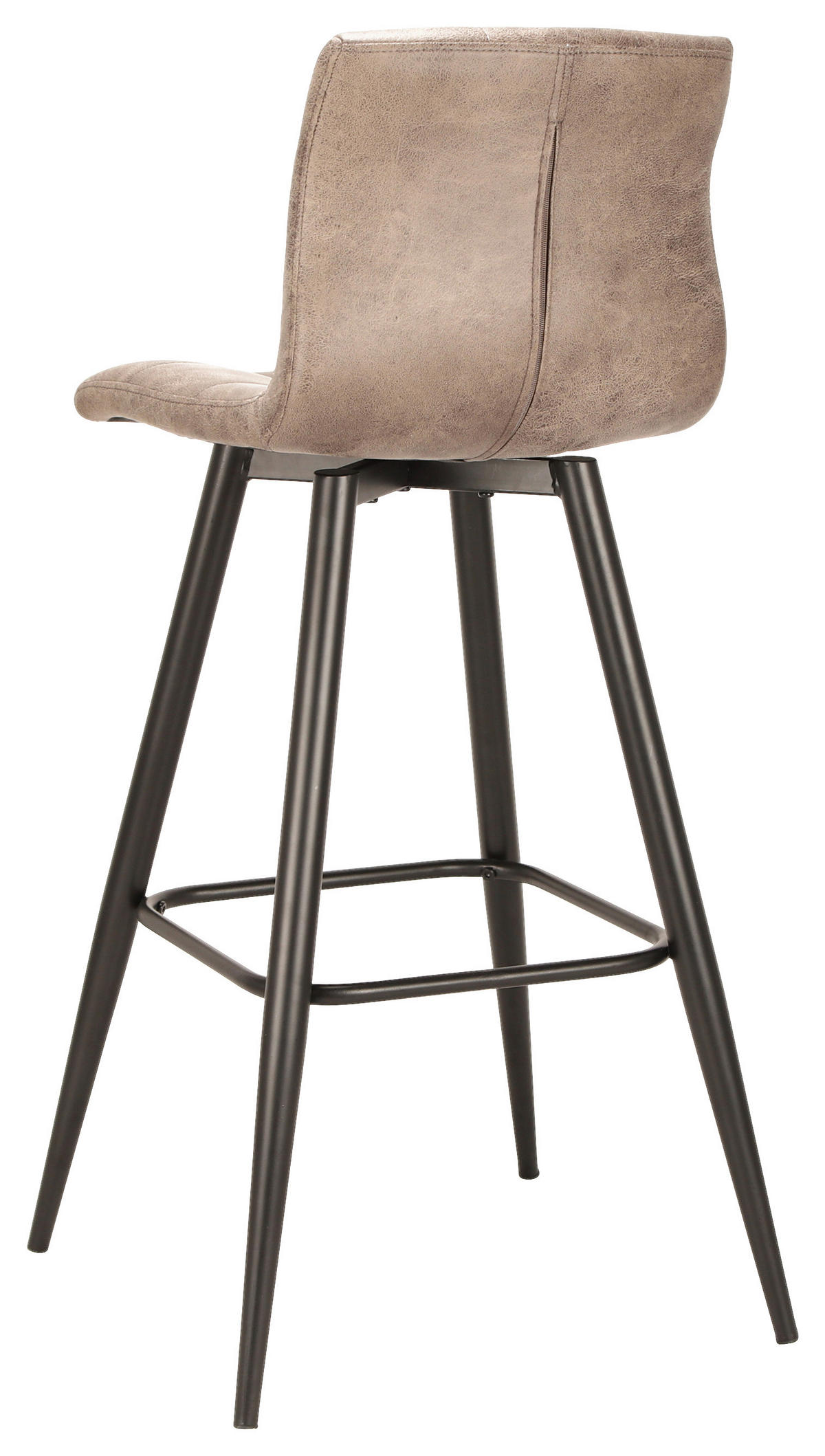Barhocker SIMONE  2er-Set braun Vintage schwarz Stoff Metall B/H/T: ca. 42x103x51 cm SIMONE  2er-Set - braun/schwarz (42,00/103,00/51,00cm) - byLIVING