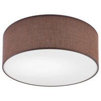 Lamkur Deckenleuchte VIVIAN 48420 braun Kunststoff PVC Textil H/L: ca. 13x35 cm E27 1 Brennstellen Vivian - braun (35,00cm) - Lamkur