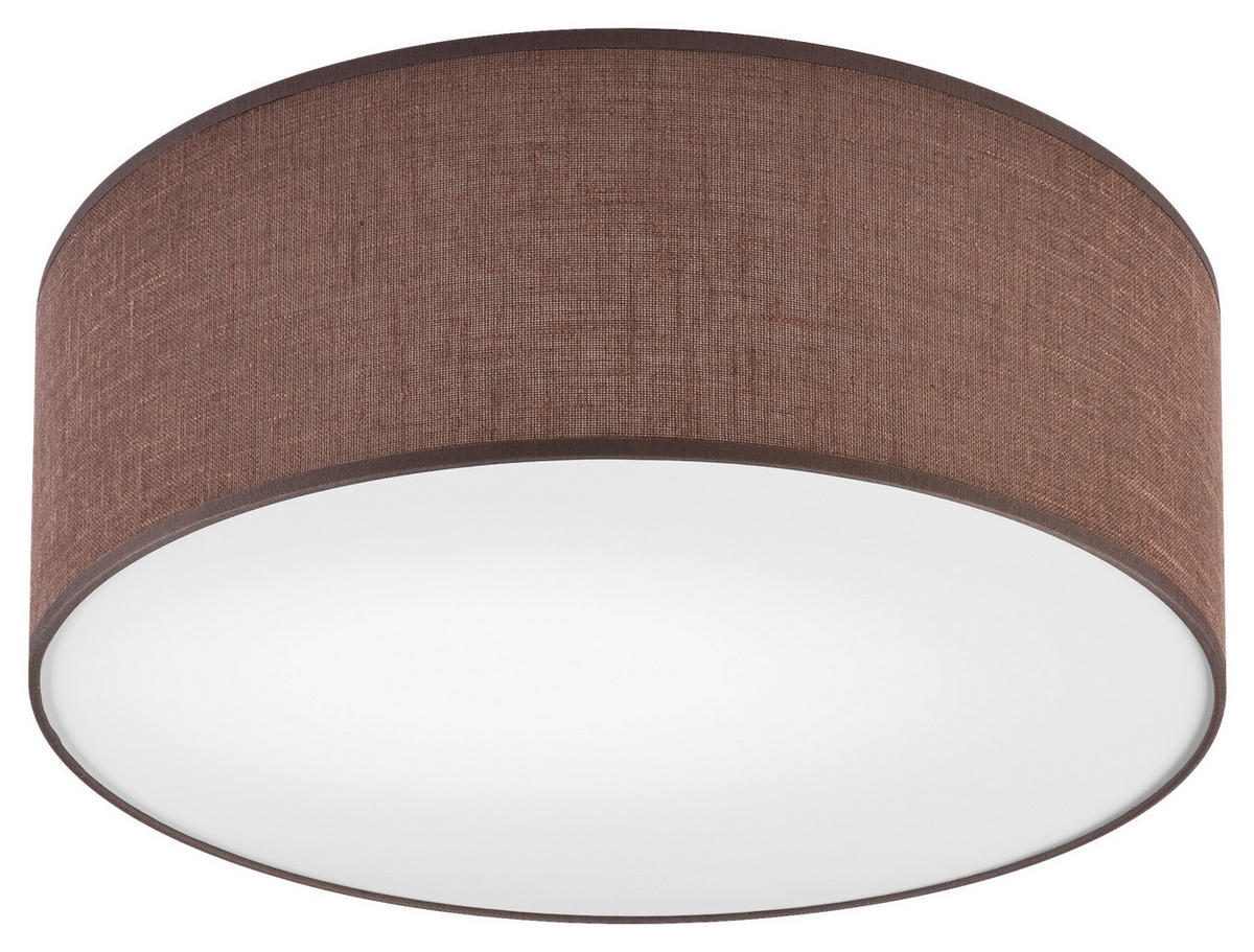 Lamkur Deckenleuchte VIVIAN 48420 braun Kunststoff PVC Textil H/L: ca. 13x35 cm E27 1 Brennstellen Vivian - braun (35,00cm) - Lamkur