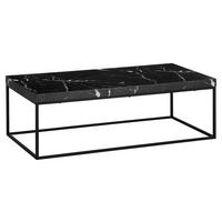 Couchtisch schwarz Marmor Optik schwarz pulverbeschichtet B/H/T: ca. 120x38x60 cm Couchtisch - schwarz (120,00/38,00/60,00cm) - Wohnling