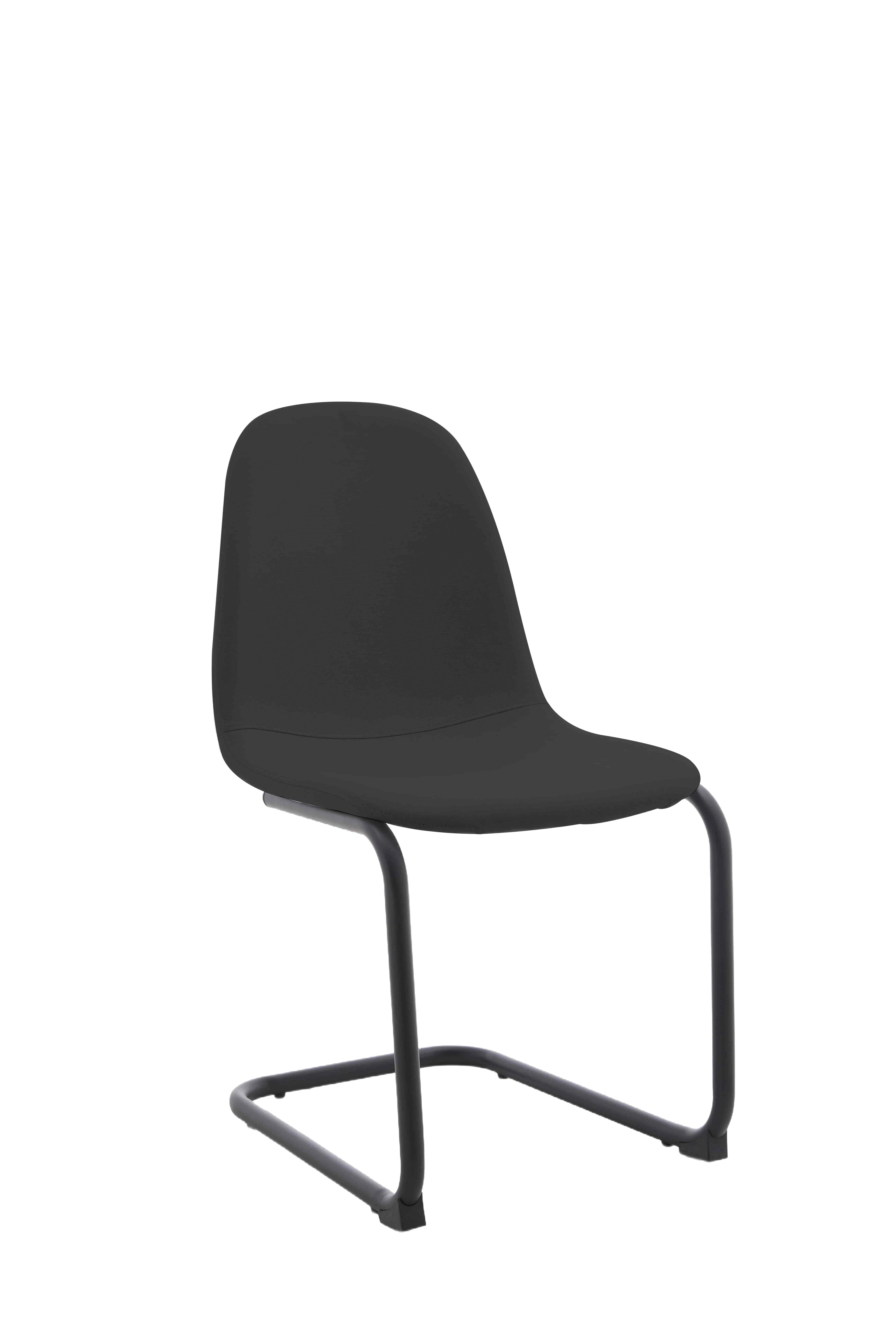 schwarz Microfaser Metall Leya - schwarz