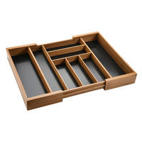 Kesper Besteckkasten braun Bambus B/H/L: ca. 43x6x34 cm Besteckkasten - braun (34,00/43,00/6,00cm) - Kesper