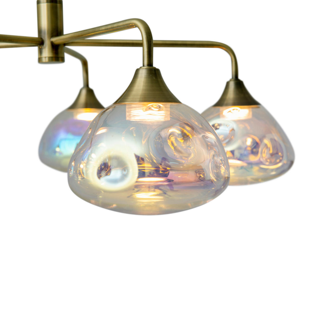 Näve Leuchten LED-Leuchten 7089945 messing Glas Metall B/H/T: ca. 50x120x50 cm null 5 Brennstellen Varna - messing (50,00/120,00/50,00cm) - Näve Leuchten