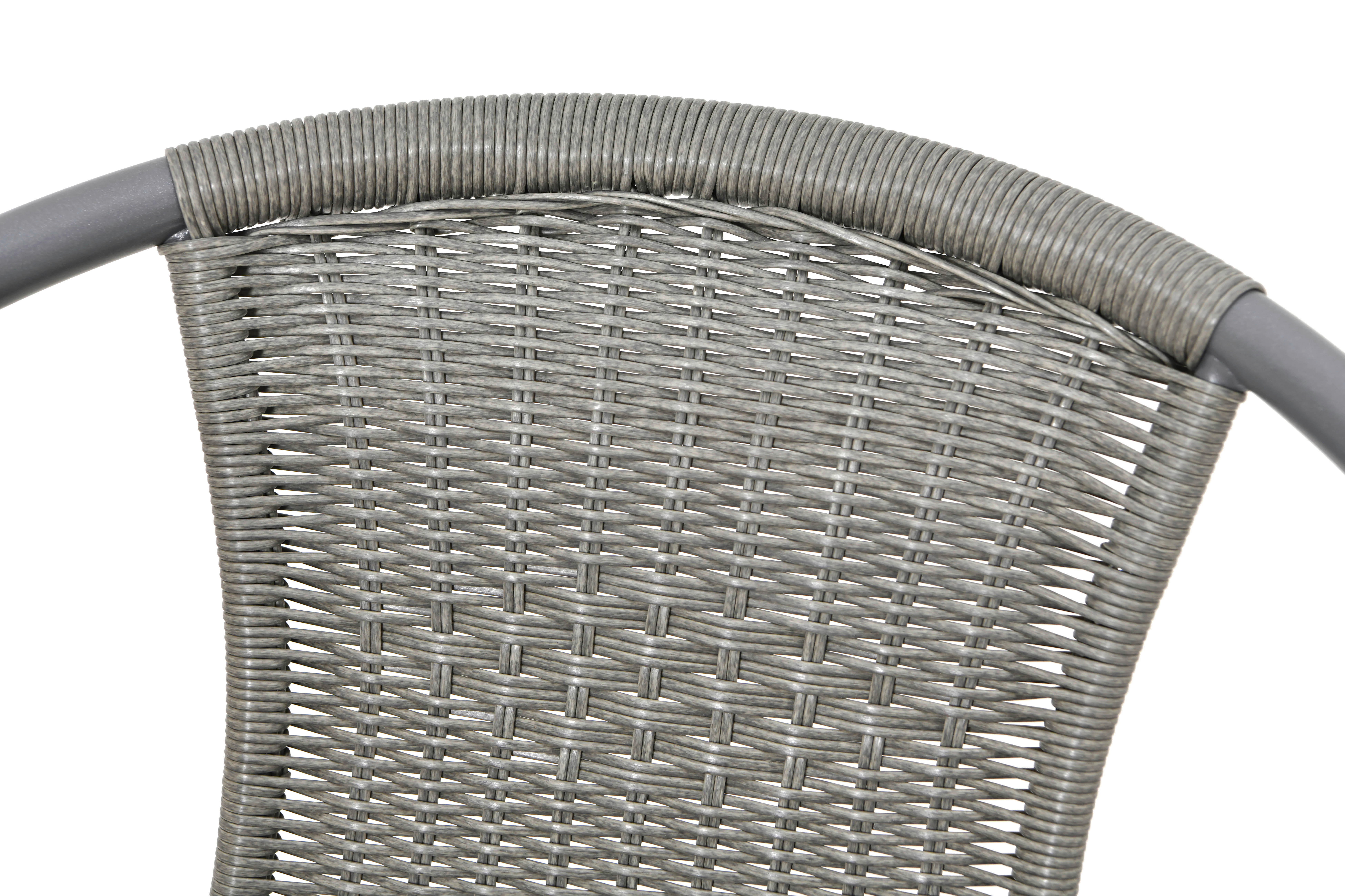 POCOline Gartenstuhl grau Stahl B/H/L: ca. 60x72x52 cm Gartenstuhl - grau (52,00/60,00/72,00cm) - POCOline