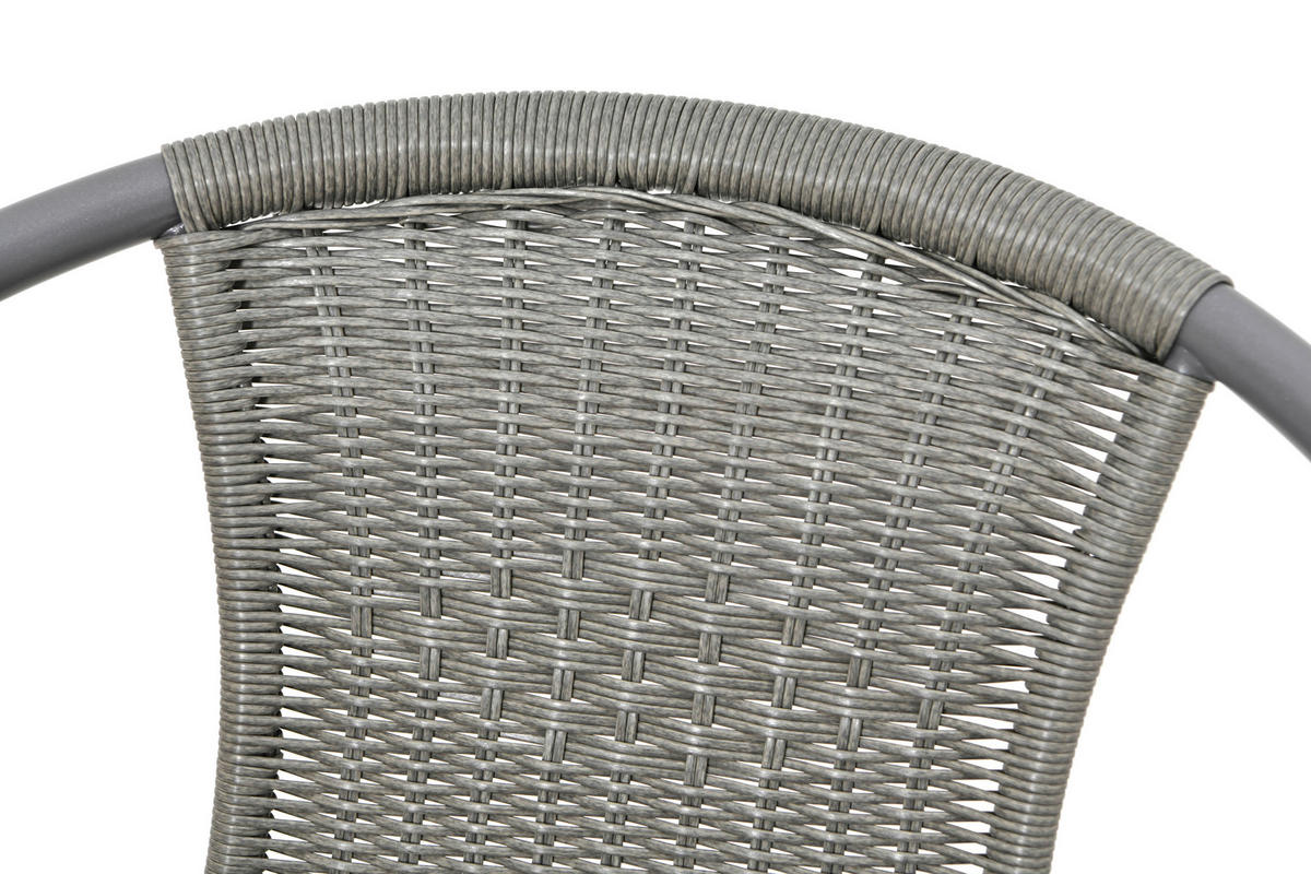 POCOline Gartenstuhl grau Stahl B/H/L: ca. 60x72x52 cm Gartenstuhl - grau (52,00/60,00/72,00cm) - POCOline