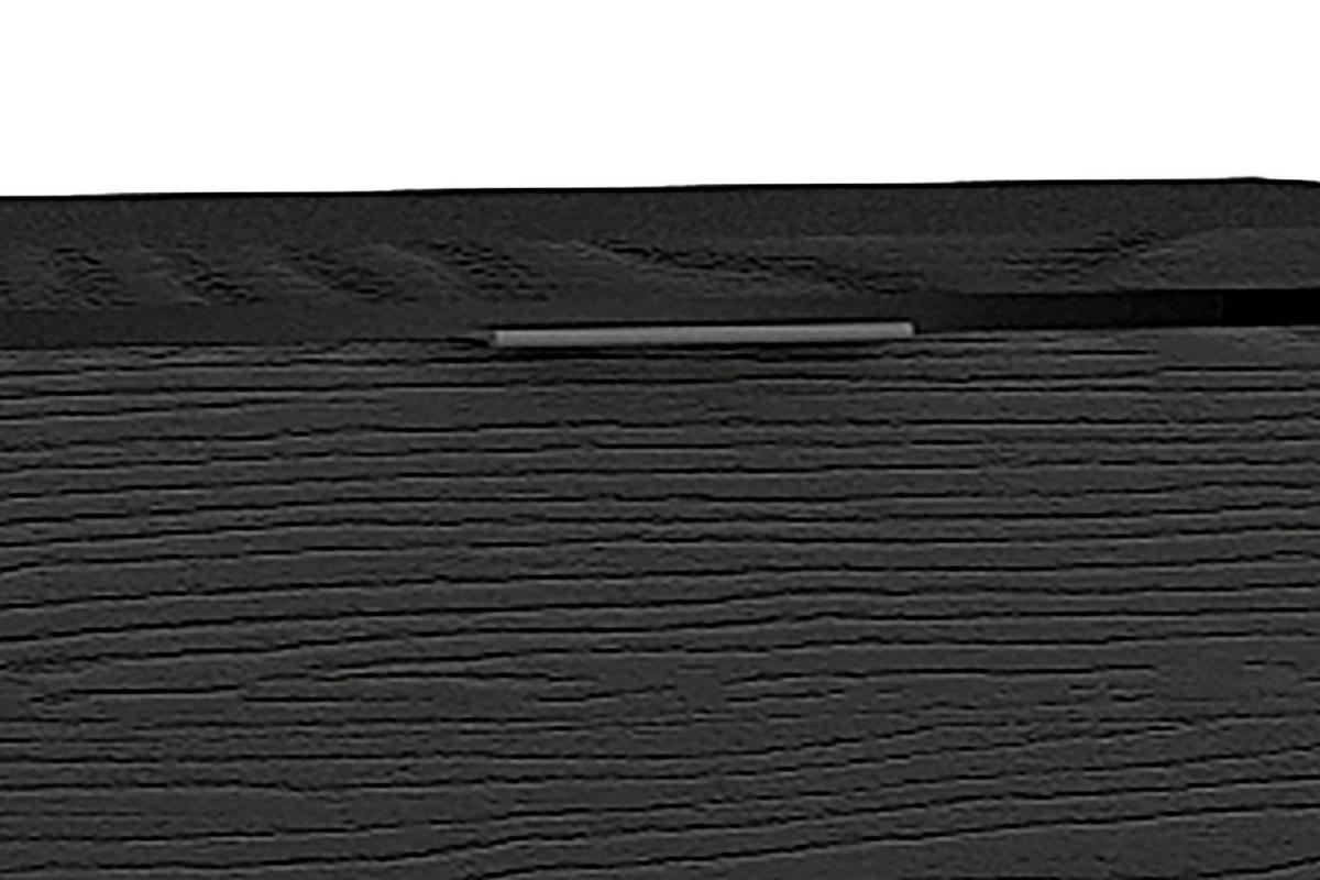 Kommode RIMINI schwarz Eiche Nachbildung B/H/T: ca. 80x80x40 cm RIMINI - Eiche/schwarz (80,00/80,00/40,00cm) - byLIVING