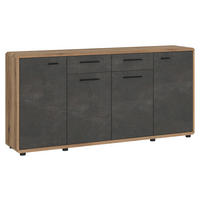 Kommode Fontana Eiche Evoke Coast Nachbildung Beton dunkel Optik B/H/T: ca. 174x87x40 cm Fontana - Eiche/Beton (174,00/87,00/40,00cm)
