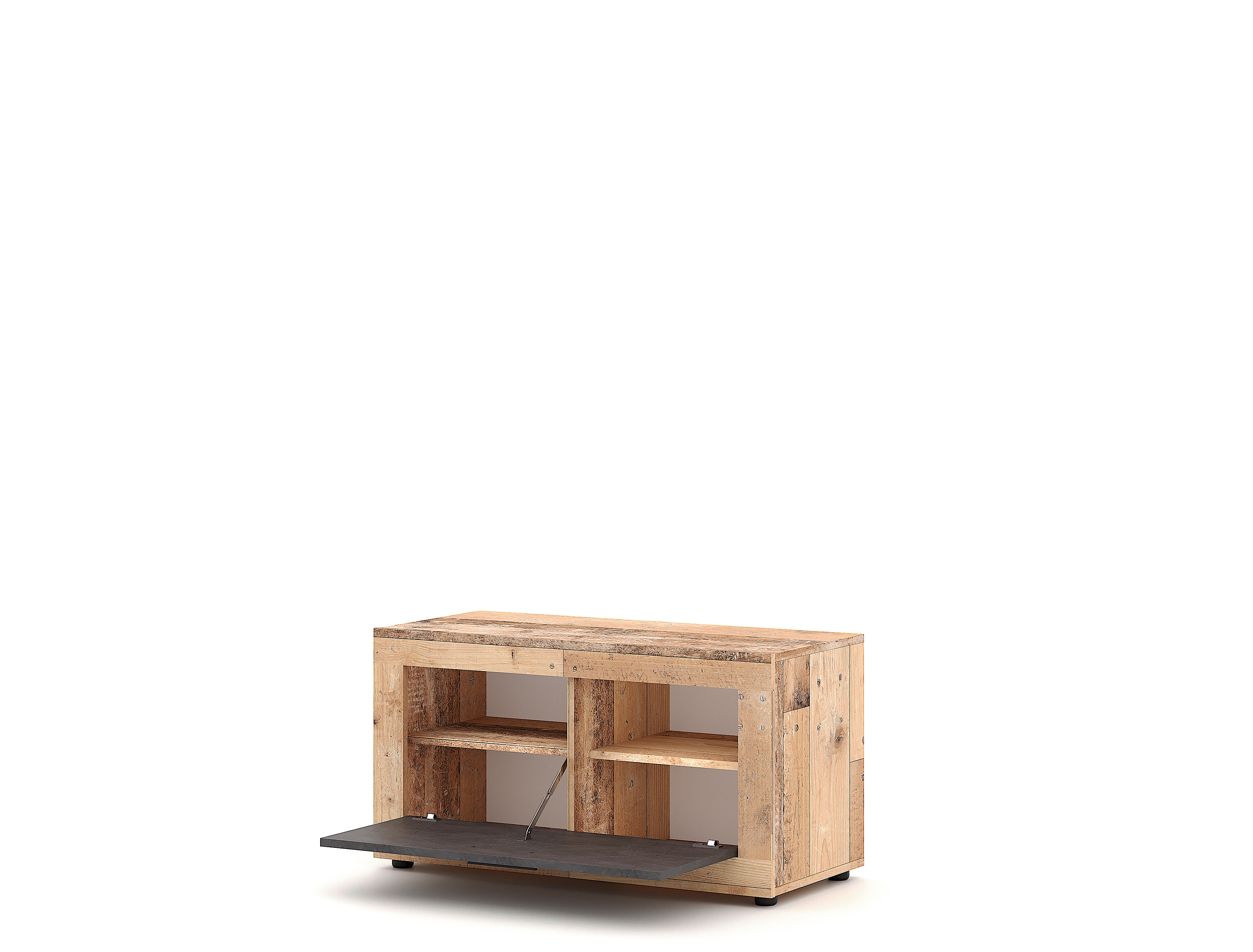 Schuhschrank LUNA 2 Eiche Matera Nachbildung Beton Optik B/H/T: ca. 88,9x48x40 cm LUNA 2 - Eiche/Beton (88,90/48,00/40,00cm) - WIPMEB