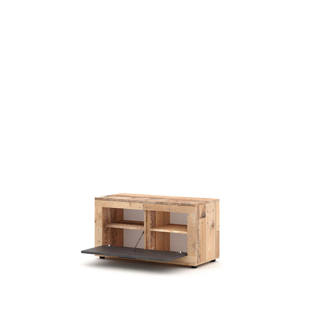Thumbnail - Schuhschrank LUNA 2 Eiche Matera Nachbildung Beton Optik B/H/T: ca. 88,9x48x40 cm
