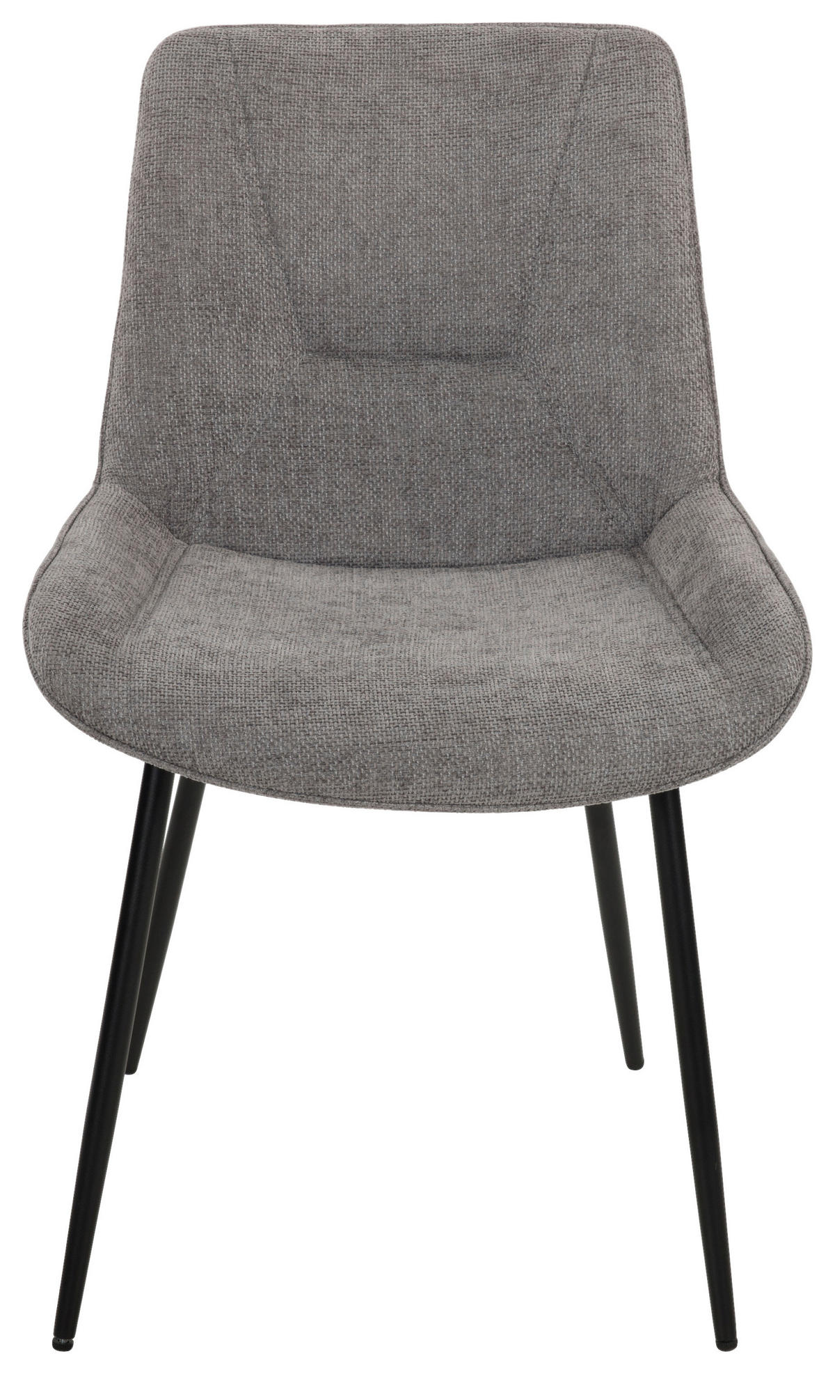Stuhl Alisha grau Webstoff B/H/T: ca. 54x83x63 cm Alisha - schwarz/grau (54,00/83,00/63,00cm)