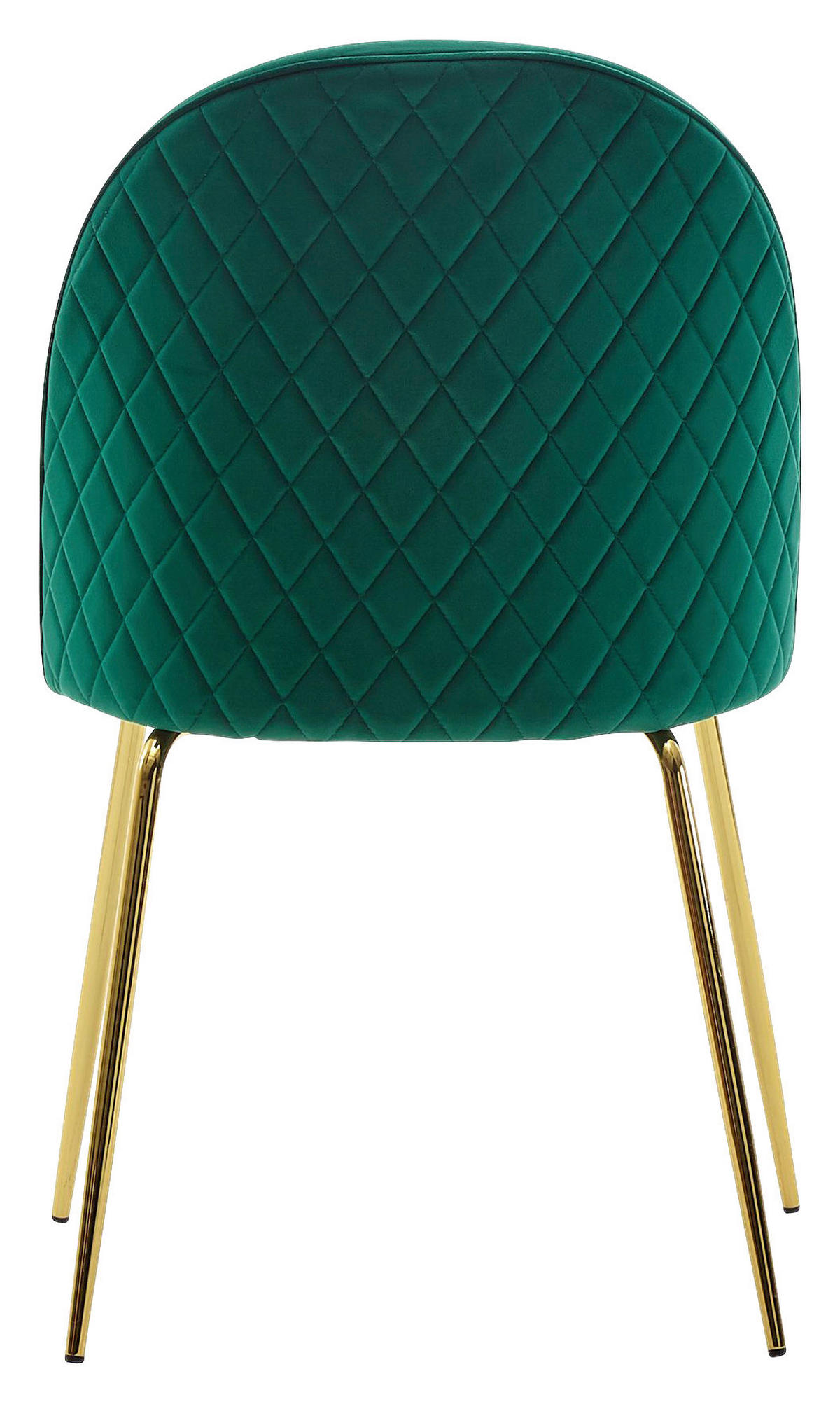 Stuhl 2er-Set grün gold Stoff Eisen B/H/T: ca. 53x86x50 cm 2er-Set - gold/grün (53,00/86,00/50,00cm) - Wohnling