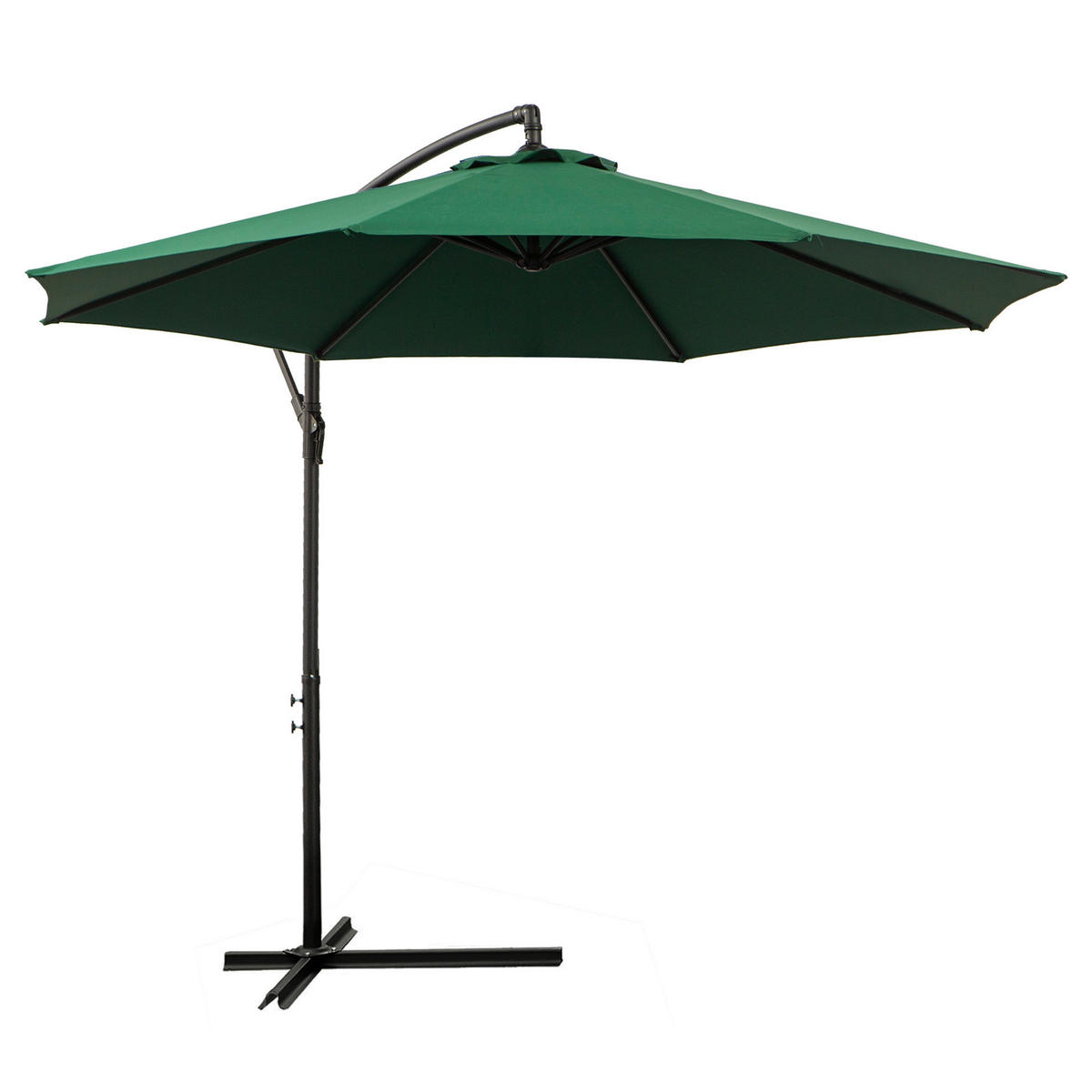 Outsunny Ampelschirm grün Stahl H/D: ca. 245x295 cm Ampelschirm - grün (295,00/245,00cm) - Outsunny