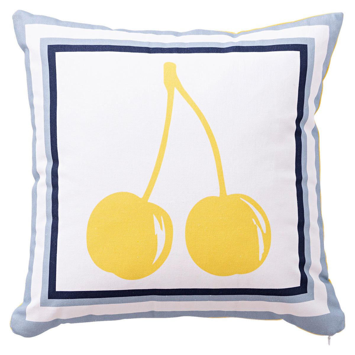 Dekokissen Fruits weiß Baumwolle B/L: ca. 40x40 cm Fruits - weiß/gelb (40,00/40,00cm) - BENETTON