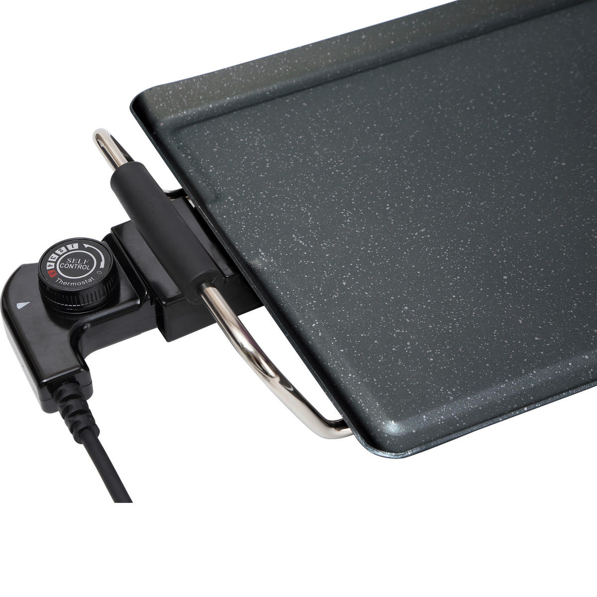 SWISS HOME Grillplatte SH-6629-S schwarz Aluminium B/H/L: ca. 27x11x52,5 cm DARK - weiß/schwarz (52,50/27,00/11,00cm) - SWISS HOME