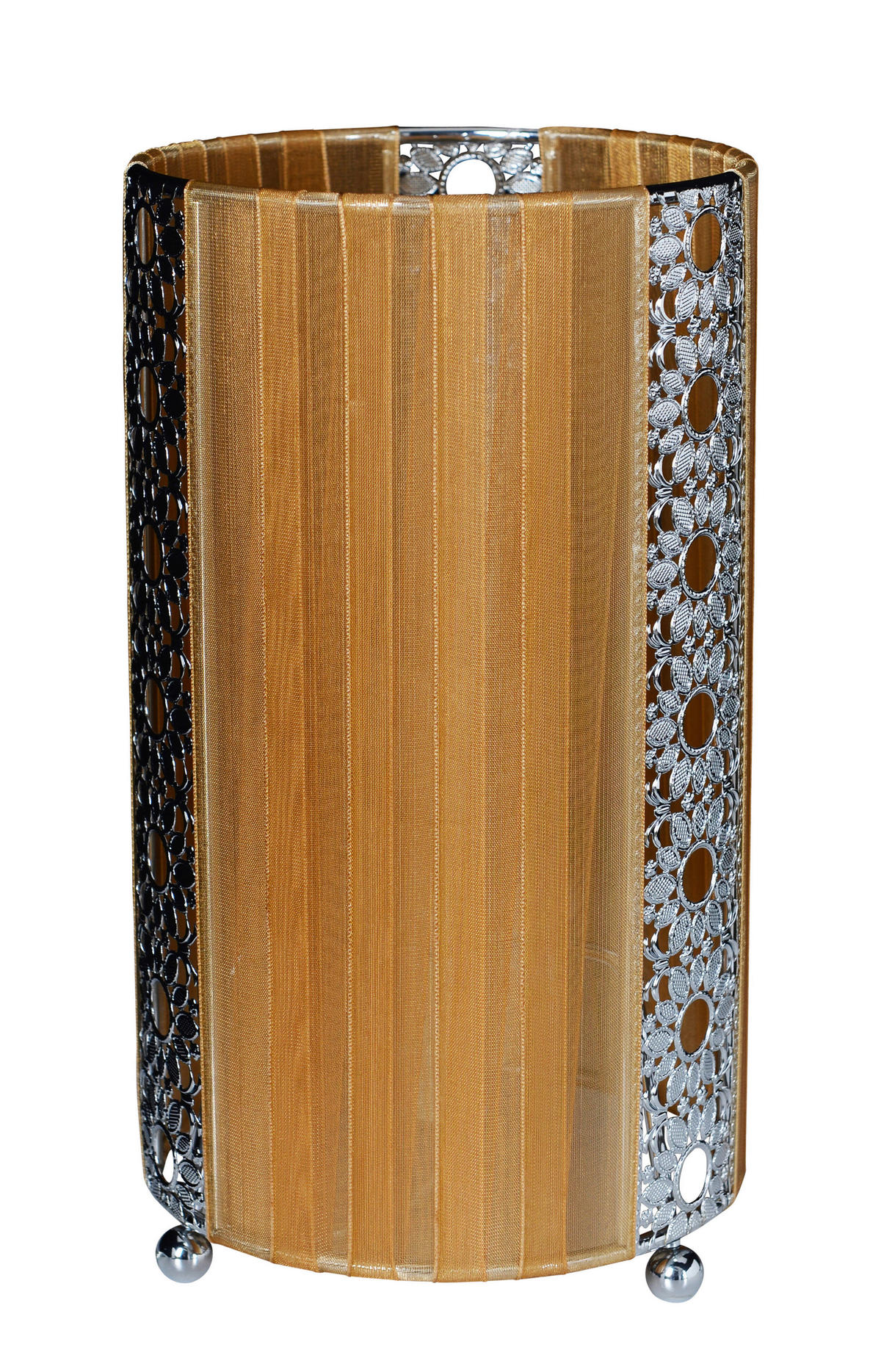 Näve Leuchten Tischleuchte braun Textil Metall Kunststoff B/H/T/D: ca. 12,5x23x12,5x12,5 cm E14 1 Brennstellen SHERYL - braun (12,50/23,00/12,50cm) - Näve Leuchten