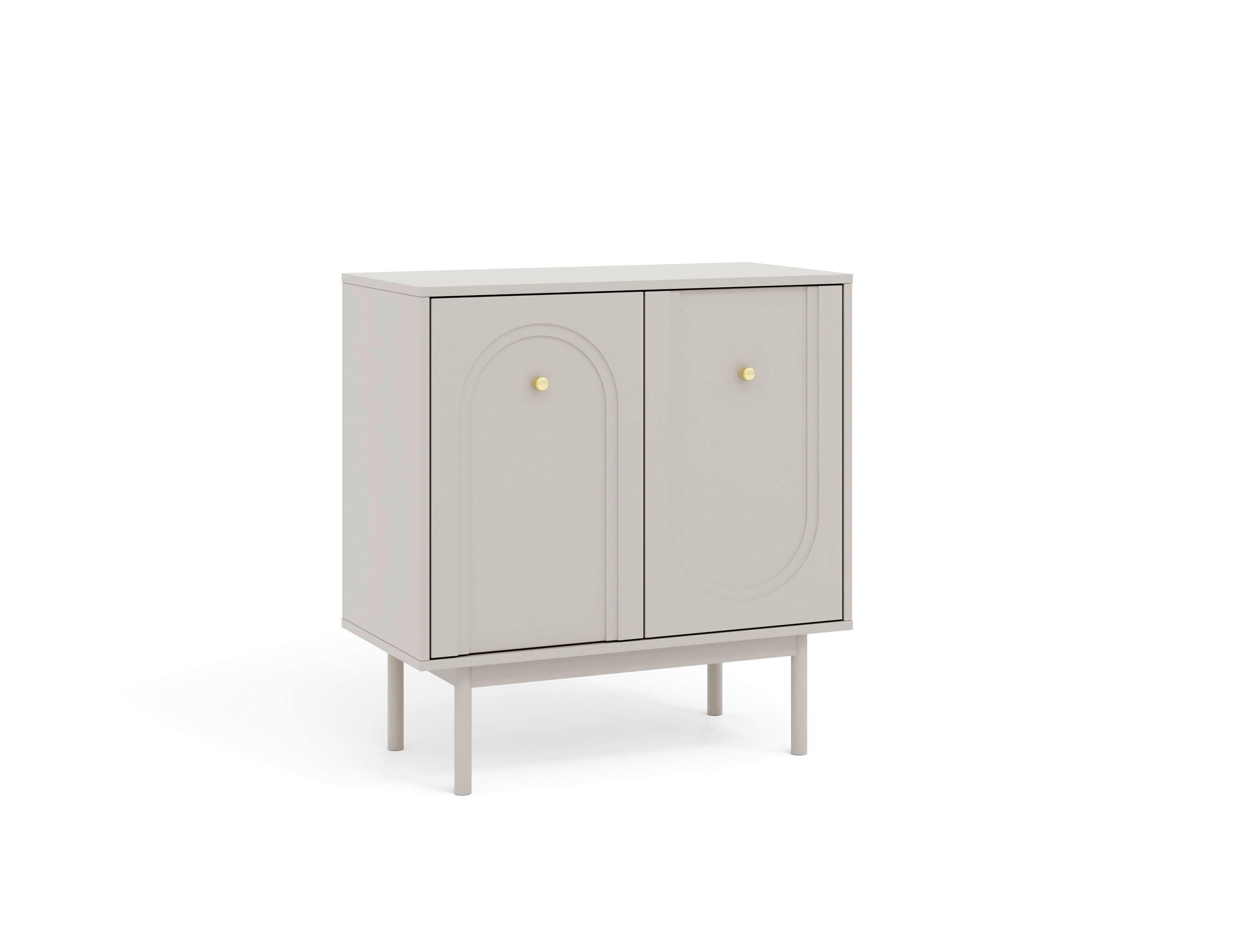 Kommode MAZOMA Eiche Kaschmirgrau Nachbildung gold Optik B/H/T: ca. 79x82x39 cm MAZOMA - gold/Eiche (79,00/82,00/39,00cm) - WIPMEB