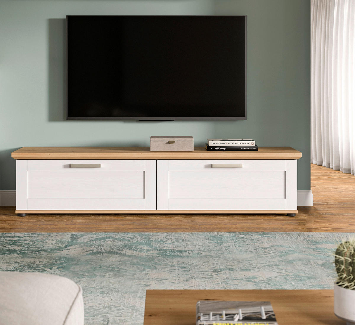 Lowboard VERONA Lärche Nachbildung Eiche Nachbildung B/H/T: ca. 164x37x40 cm VERONA - Eiche/Lärche (164,00/37,00/40,00cm) - xonox.home