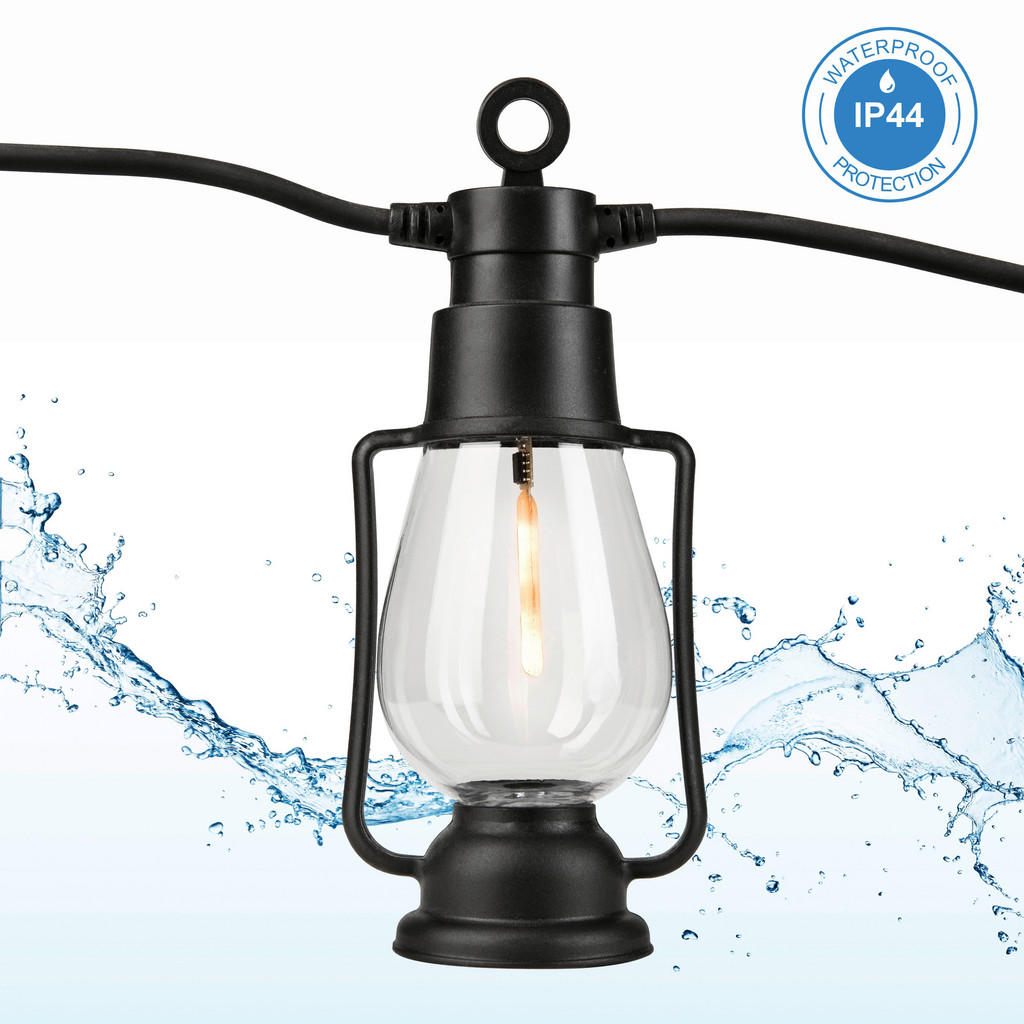 Thumbnail - Outdoor-Lichterkette schwarz B/L: ca. 2x1000 cm