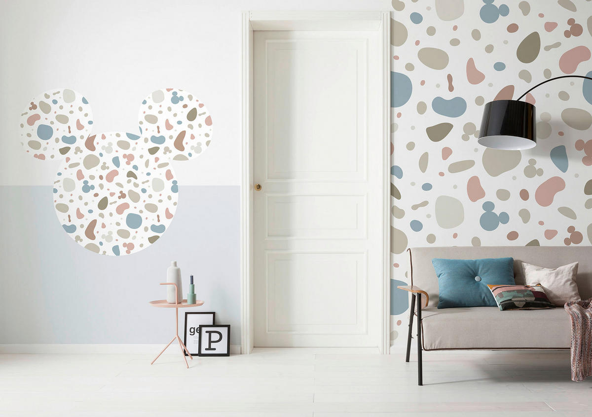 Komar Wandtattoo Mickey Head Terrazzo Bambino  Mickey Head Terrazzo Bambino B/L: ca. 125x125 cm Mickey Head Terrazzo Bambino - (125,00/125,00cm) - Komar