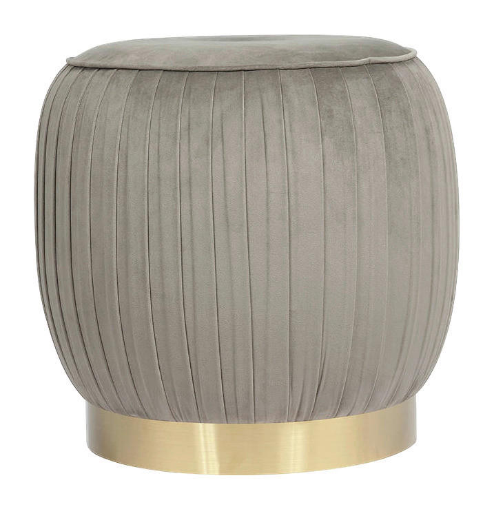 360 Living Hocker Lilje 101 grau H/D: ca. 42x43 cm Lilje 101 - grau (43,00/42,00cm) - 360 Living