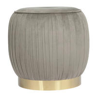360 Living Hocker Lilje 101 grau H/D: ca. 42x43 cm Lilje 101 - grau (43,00/42,00cm) - 360 Living