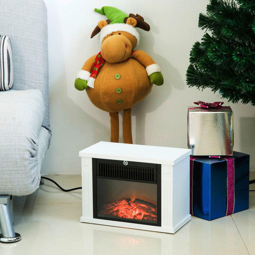 Thumbnail - HOMCOM Elektrischer-Kamin 820-050WT weiß B/H/T: ca. 34x25x17 cm ca. 1200 W