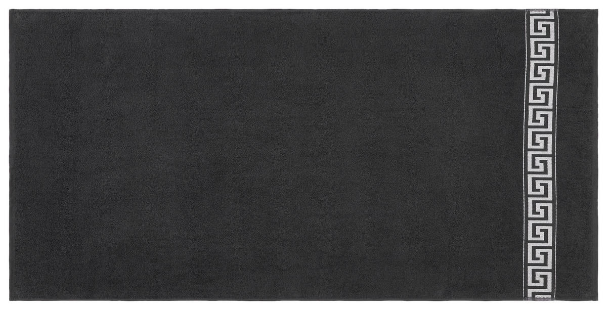 Duschtuch Mäander Mäander - schwarz (80,00/160,00cm)