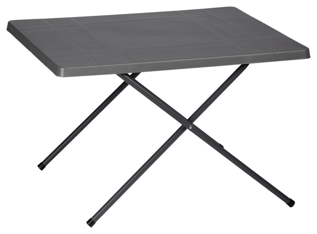 Gartentisch anthrazit Stahl Camping-Scherentisch - anthrazit