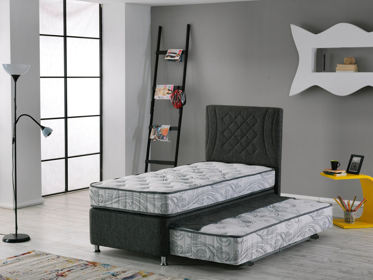 Polsterbett Comet grau Comet - grau (90,00/128,00/200,00cm)