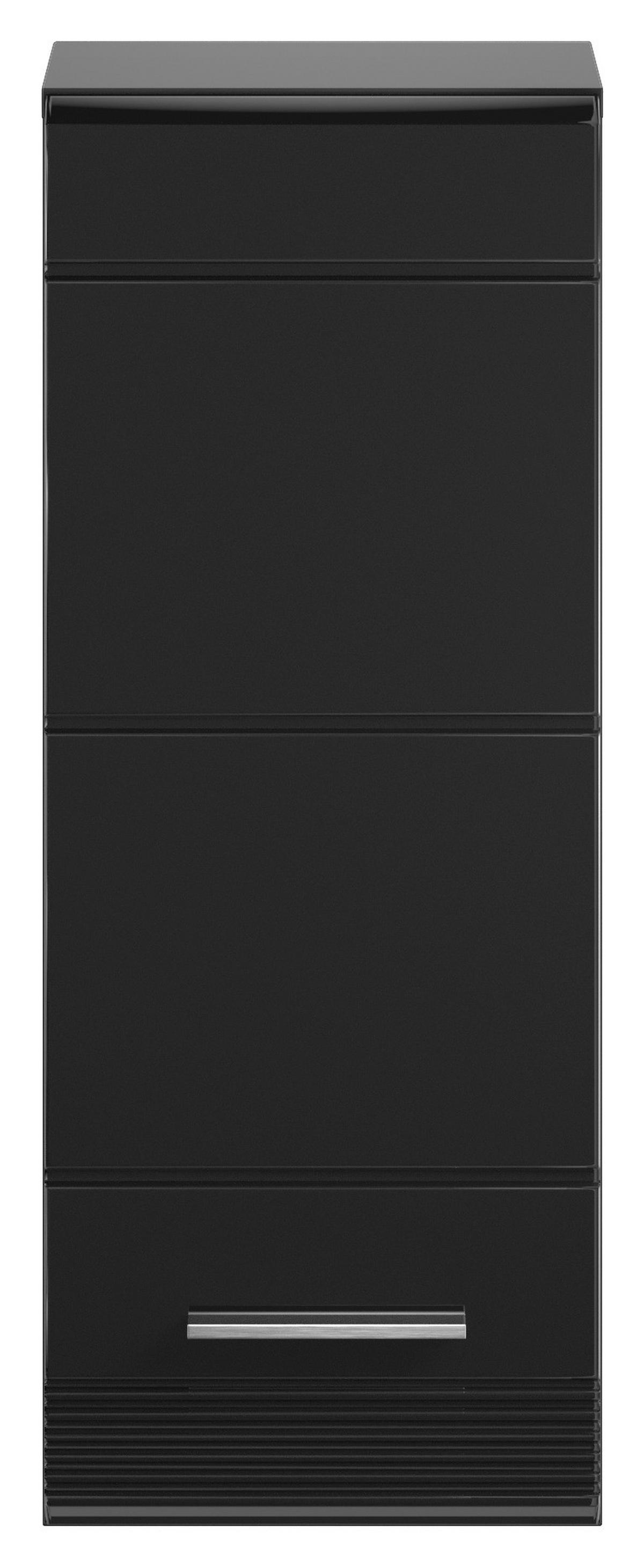 Badhängeschrank LINUS schwarz schwarz Hochglanz B/H/T: ca. 30x77x23 cm LINUS - schwarz (30,00/77,00/23,00cm) - xonox.home