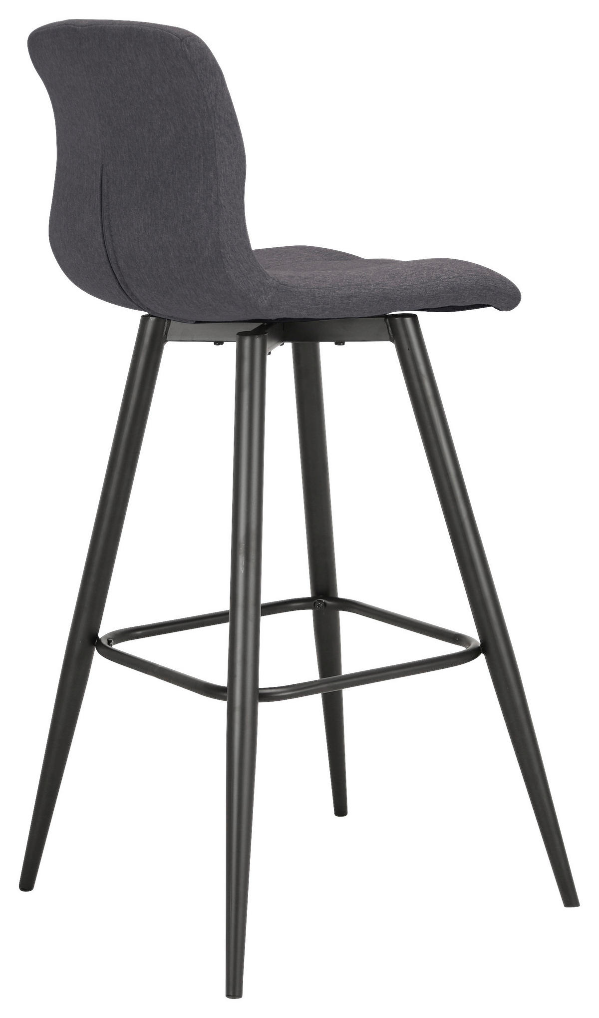 Barhocker SIMONE  2er-Set anthrazit schwarz Webstoff Metall B/H/T: ca. 42x103x51 cm SIMONE  2er-Set - schwarz/anthrazit (42,00/103,00/51,00cm) - byLIVING