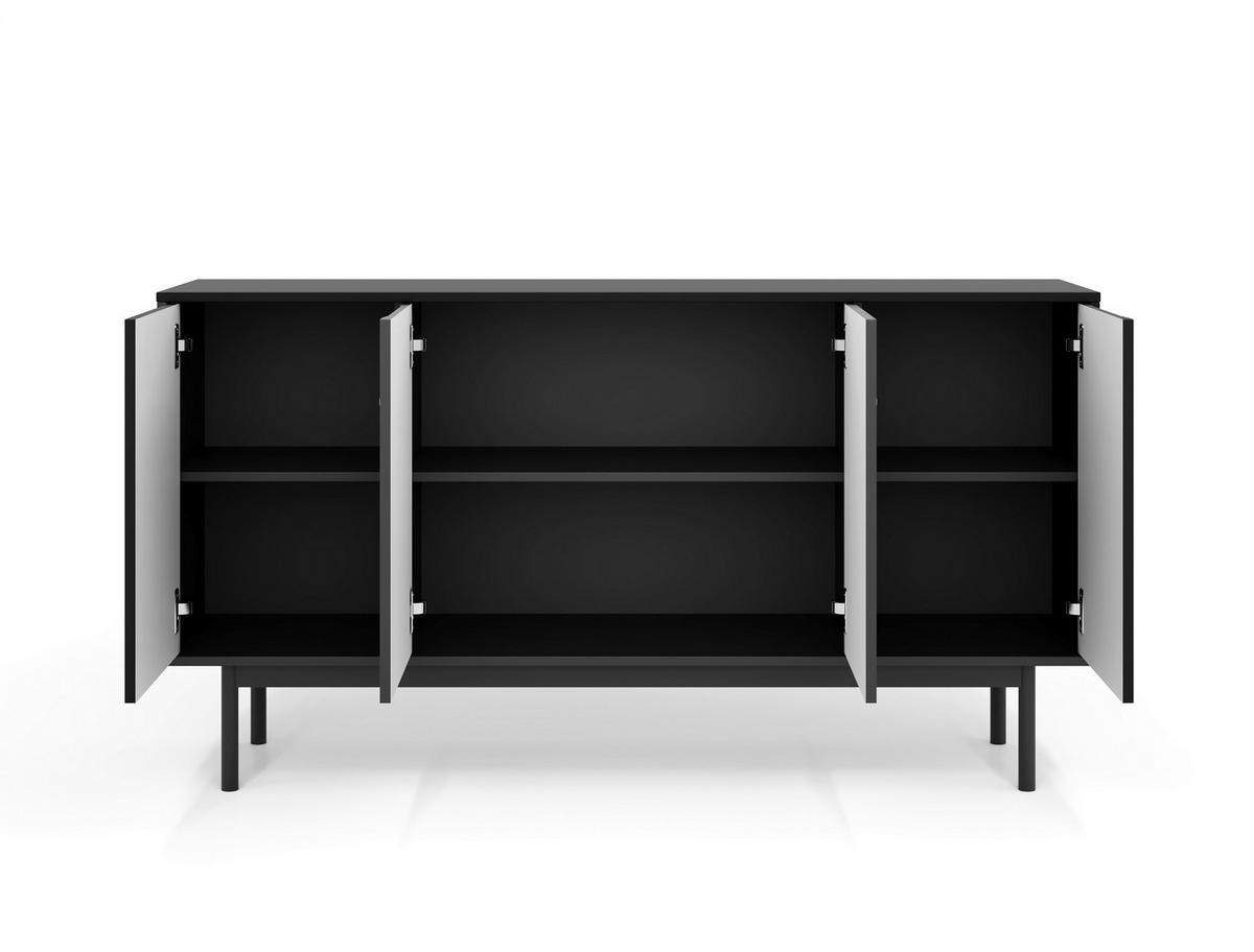 Kommode MAZOMA schwarz gold Optik B/H/T: ca. 154x82x39 cm MAZOMA - gold/schwarz (154,00/82,00/39,00cm) - WIPMEB
