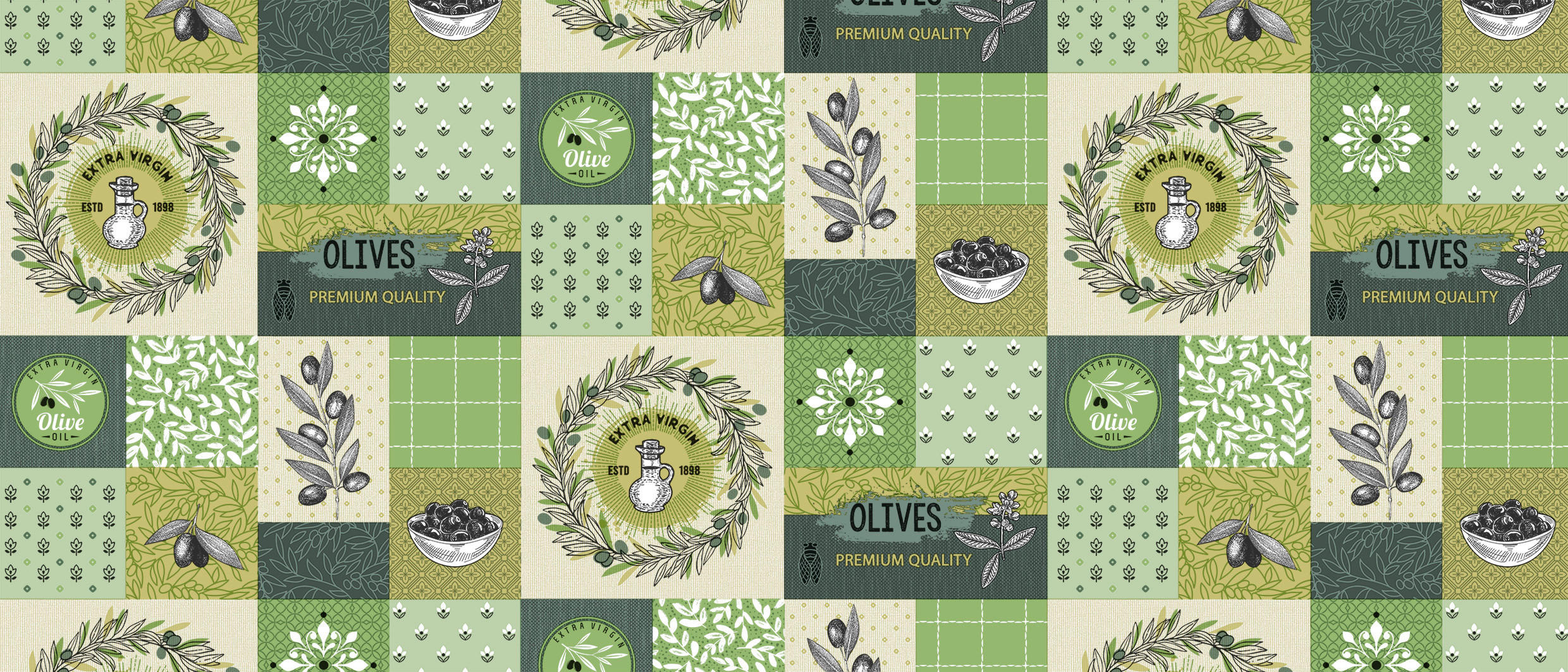 Milano Abwaschbarer Tischbelag Olive grün B: ca. 140 cm Olive - grün (140,00cm) - Milano