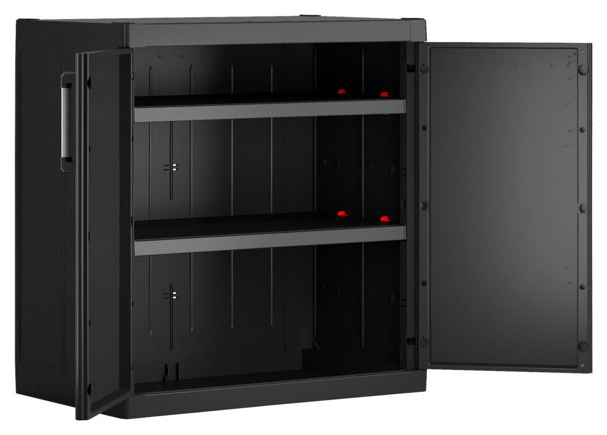 Keter Kunststoffschrank Detroit XL schwarz Kunststoff B/H/T: ca. 89x93x54 cm Detroit XL - schwarz (89,00/93,00/54,00cm) - Keter